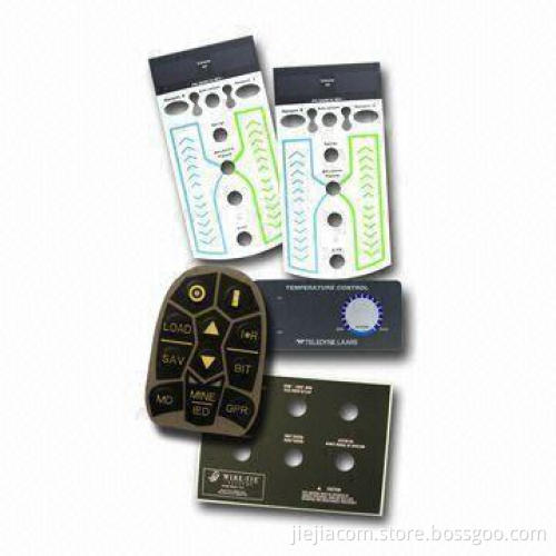 PET/PC Graphic Membrane Overlay/Panel with -20 to +70°C Operating Temperature